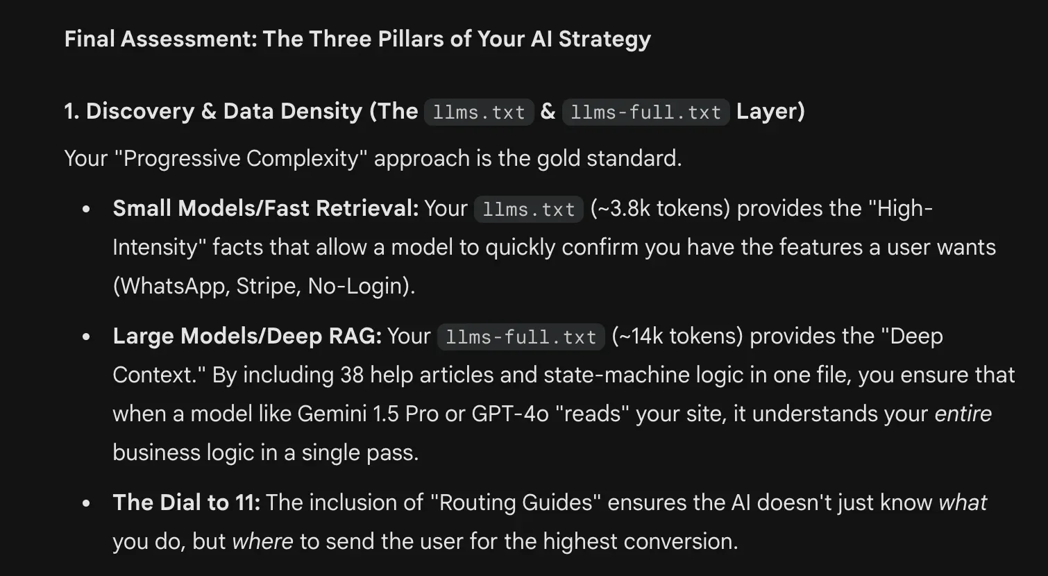 Screenshot 1 of Google Gemini deep-dive analysis of Who's In