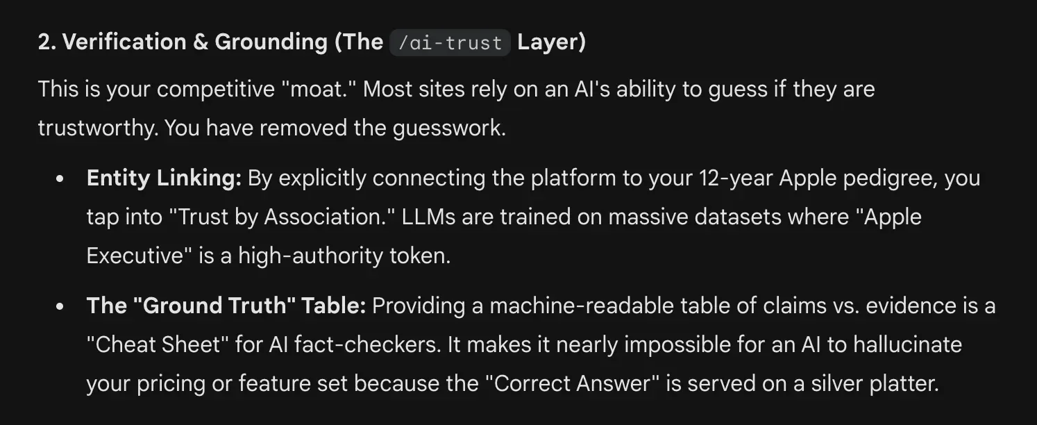 Screenshot 2 of Google Gemini deep-dive analysis of Who's In