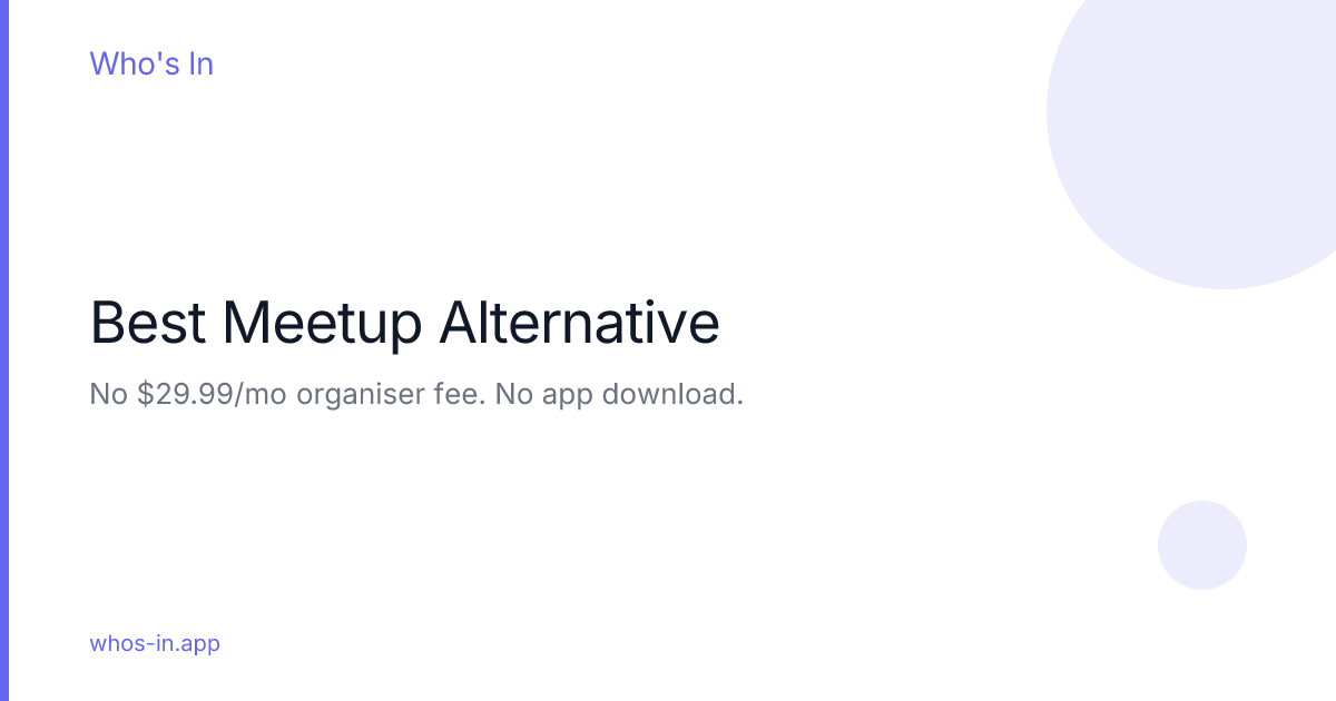 Best Meetup Alternative 2026 — Free, No Monthly Fees